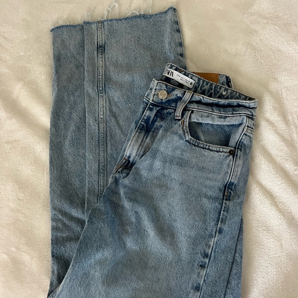 Zara Faded Blue Denim Pants